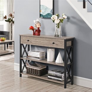 Rustic grey console deals table